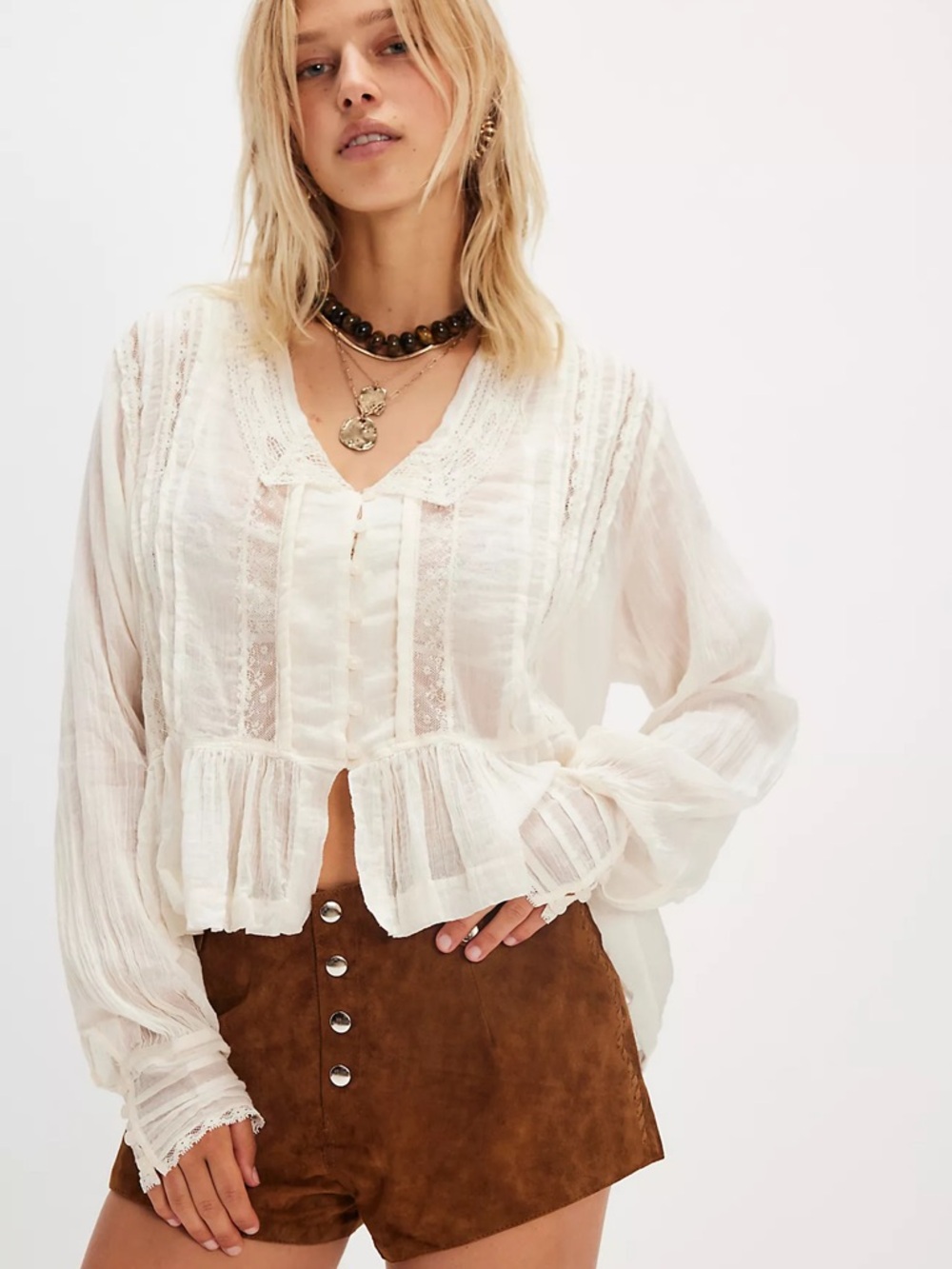 NWT Free People One Elodie Blouse